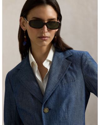 Single Breasted Chambray Blazer