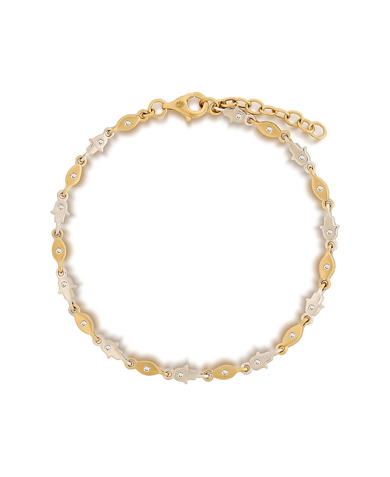 Karma and Luck Sacred Awakening Evil Eye & Hamsa Gold and Silver Bracelet