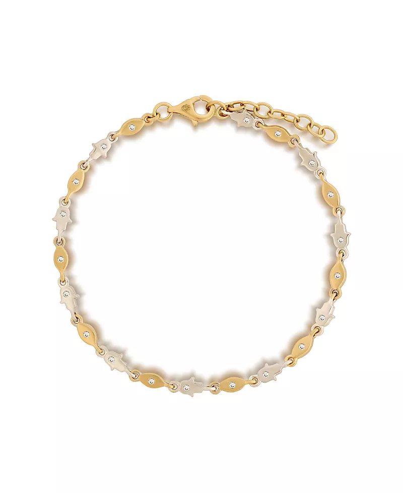 Karma and Luck Sacred Awakening Evil Eye & Hamsa Gold and Silver Bracelet