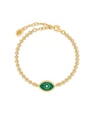  Bright Soul Evil Eye Malachite Gold Bracelet