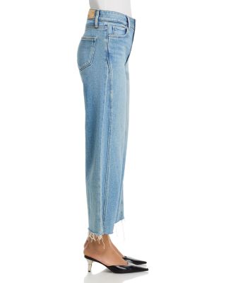 Anessa High Rise Raw Twisted Outseam Barrel Jeans in Enchante 