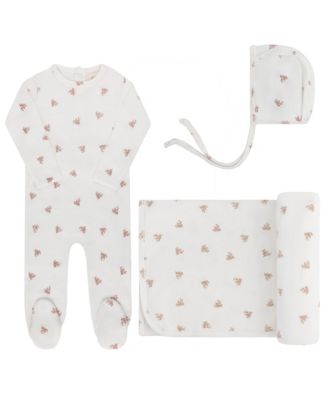 Girls' Velour Leaf Pattern Collection Take Me Home Set - Baby