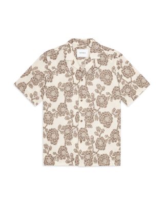 Lesley Flower Jacquard Short Sleeve Shirt