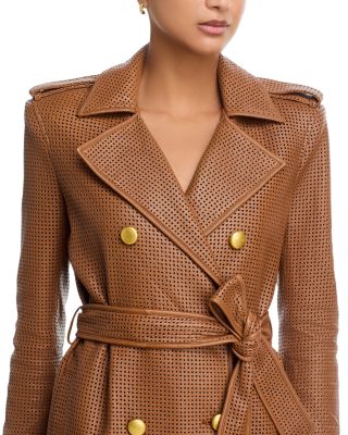 Baylee Leather Trench Coat