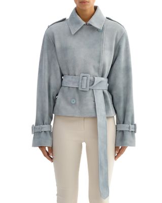 Suede Short Trench Coat