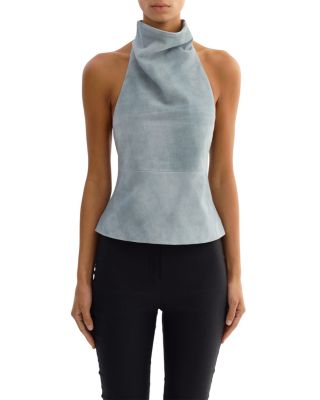 Suede Halter Neck Top
