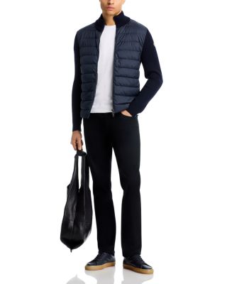 Padded Wool Zip-Up Cardigan
