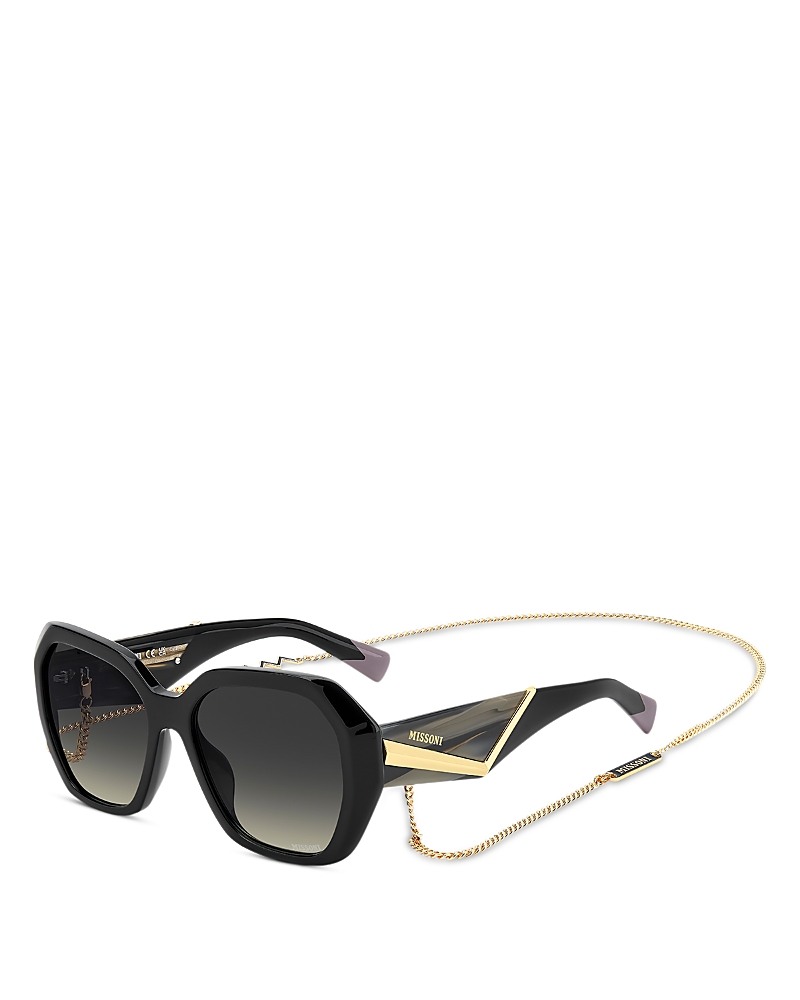 Missoni Square Geometrical Sunglasses, 55mm