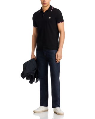 Tricolor-Trimmed Cotton Piquet Polo Shirt