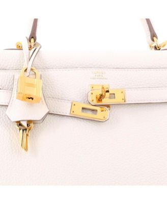 Kelly 25 Handbag Light Togo with Gold Hardware