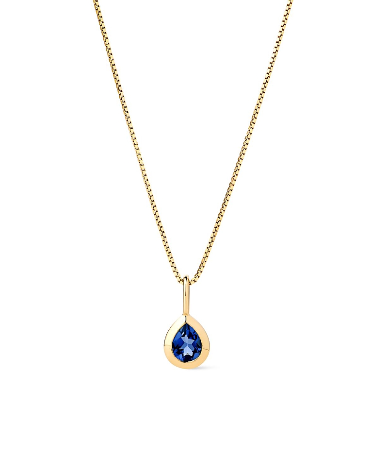 Ana Luisa Solid Yellow Gold Teardrop Charm Necklace