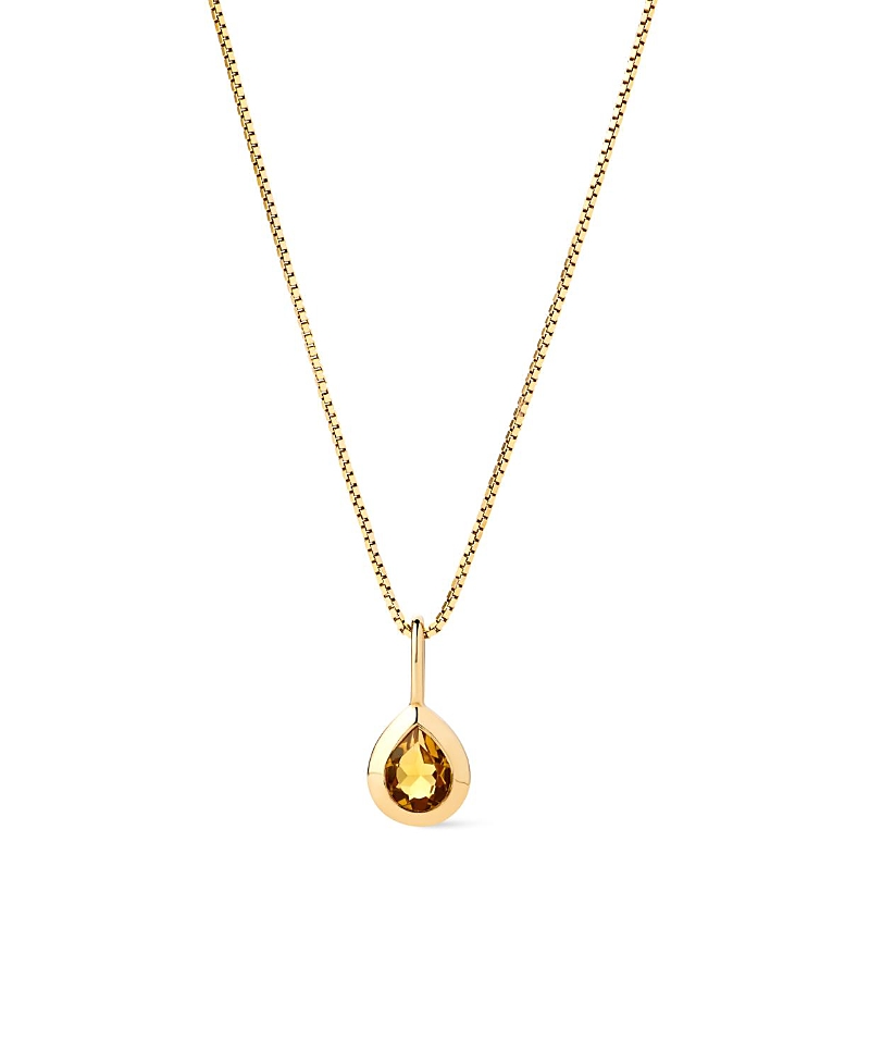 Ana Luisa Solid Yellow Gold Teardrop Charm Necklace · One Size