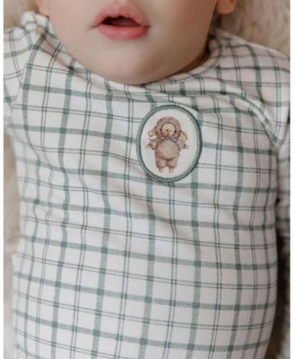 Unisex Modal French Terry Plaid Sheep Collection Bib - Baby