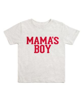 Boys' Mama's Boy Varsity Patch Valentine's Day Short Sleeve T-Shirt - Baby, Little Kid