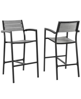 Maine Outdoor Patio Bar Stool, Set of 2