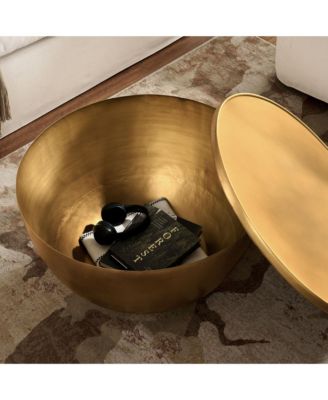  Viora 32 Inch Metal Storage Coffee Table