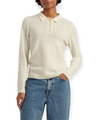  Women s Wool-Cashmere Polo Sweater