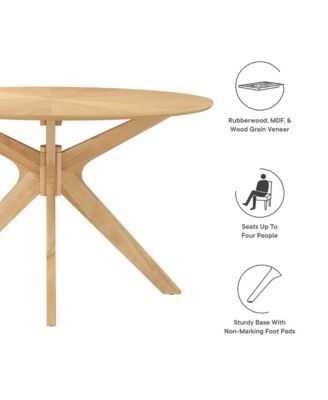  Crossroads Wood Dining Table