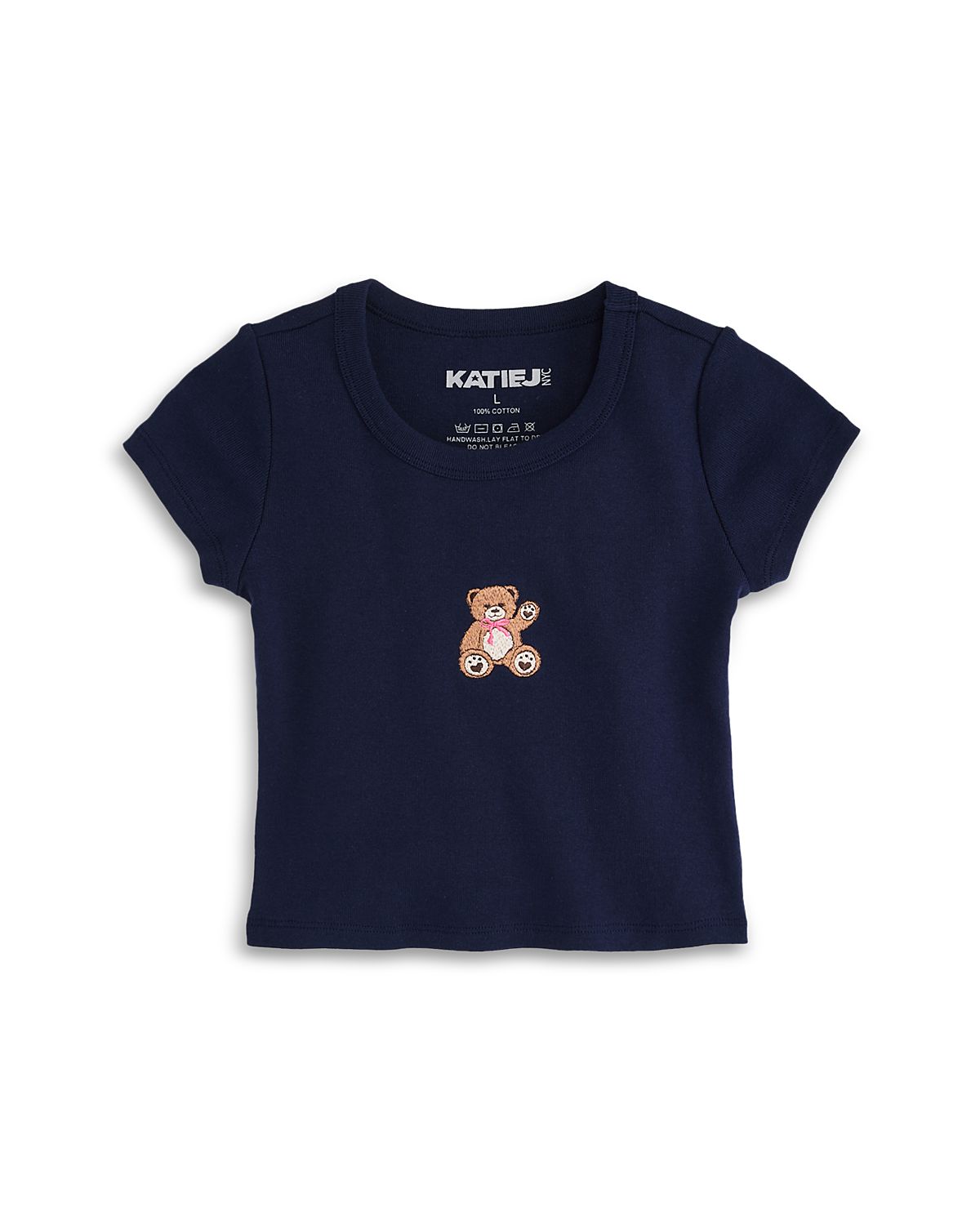 KatieJnyc Girls' Tween Teddy Embroidered Tee - Big Kid