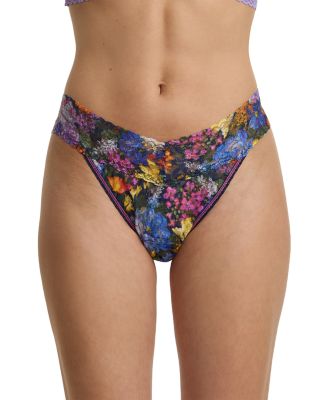 Printed Signature Lace Original Rise Thong