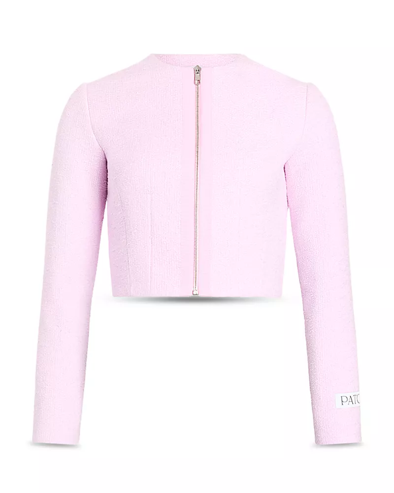 Patou Collarless Zip Front Jacket