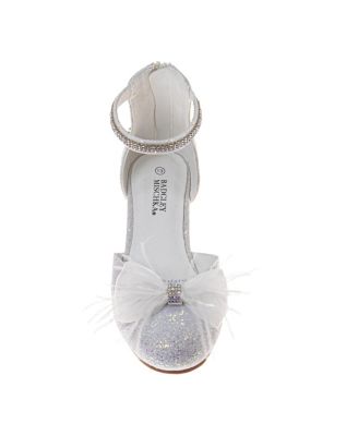 Girls' Glittery Rhinestones and Ribbon Dress Sandals - Toddler, Little Kid, Big Kid