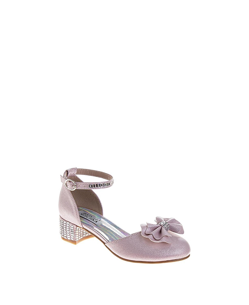 Badgley Mischka Girls' Ribbon and Gemstones Sparkly Dress Sandals - Toddler, Little Kid, Big Kid