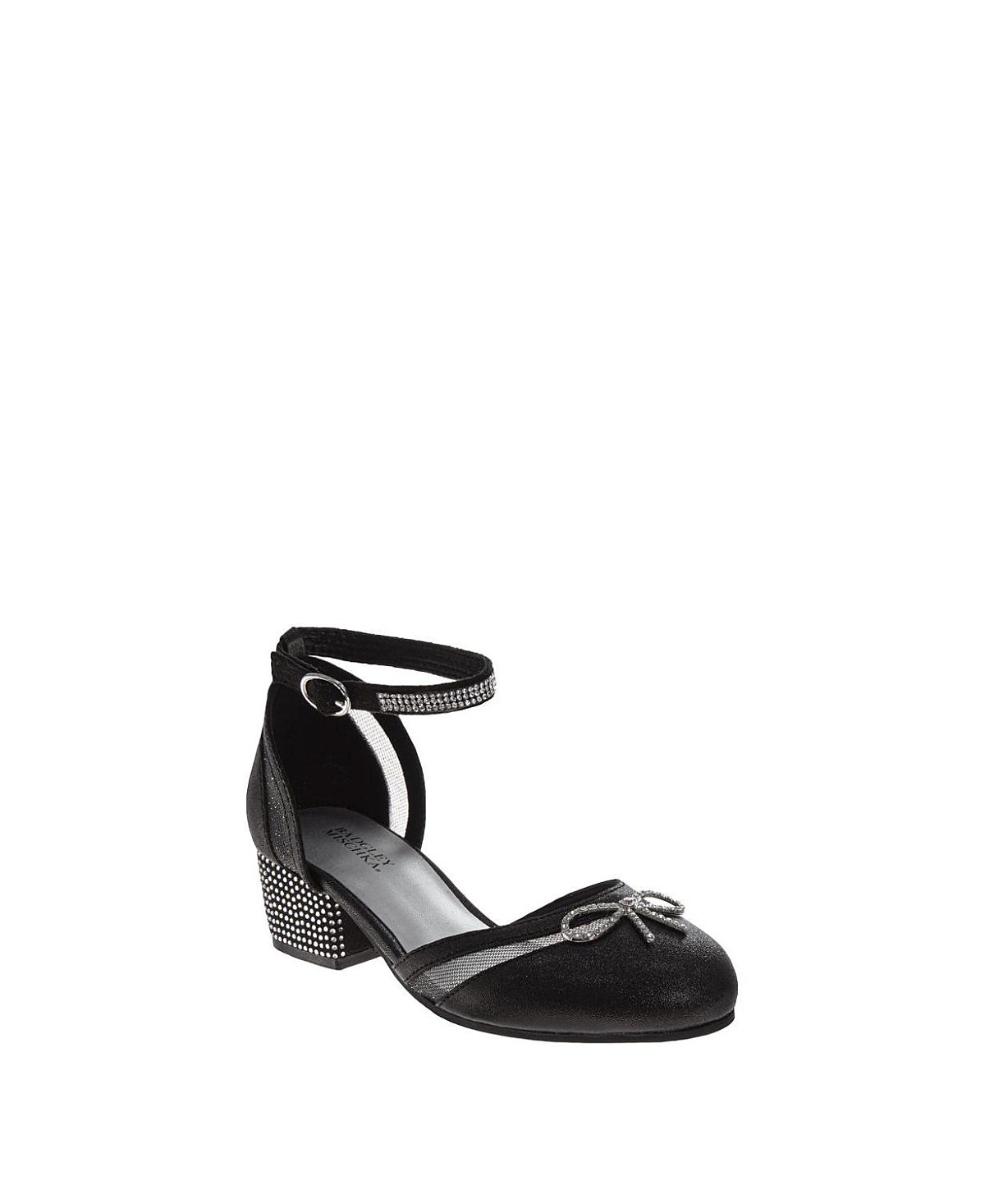Badgley Mischka Girls' Sparkly Rhinestones and Bow Dress Sandals - Toddler, Little Kid, Big Kid