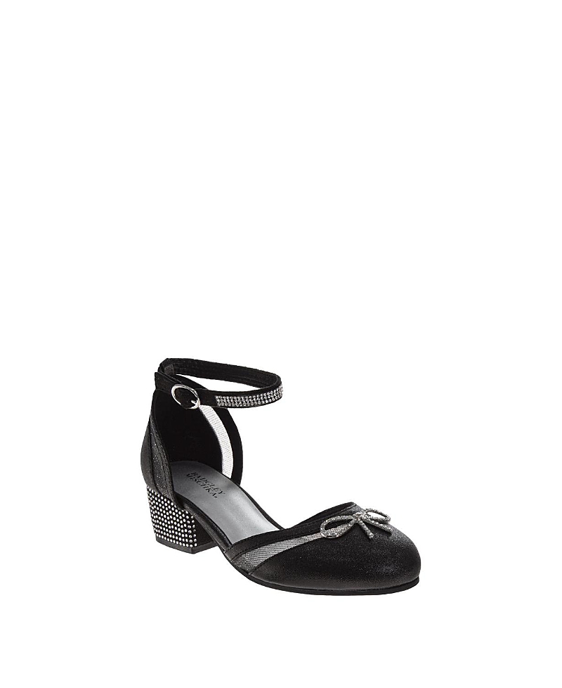 Badgley Mischka Girls' Sparkly Rhinestones and Bow Dress Sandals - Toddler, Little Kid, Big Kid