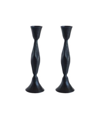  High Diamond HandForged Iron Candle Stand, Set of 2
