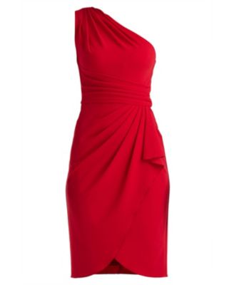  Marston One-Shoulder Draped Cocktail Dress