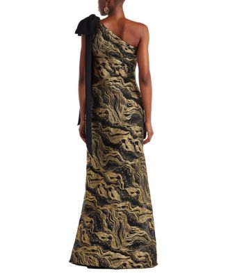  Shariza Bow-Shoulder Gown