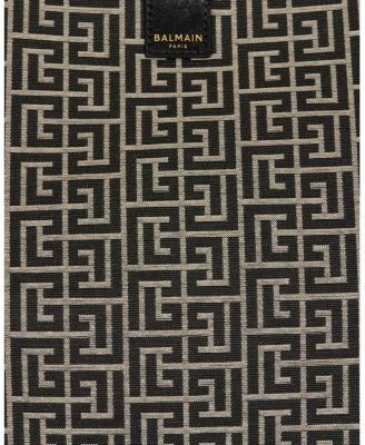  Medium Release Shopper Bag in Monogram Jacquard and Calfskin Leather