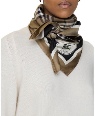  Check Silk Scarf