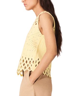 Crocheted Rhinestone Top