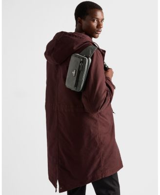 Re-Nylon and Saffiano Leather Belt Bag