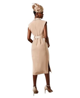 Tux Satin Midi Dress