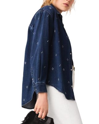 Rhinestone Denim Shirt