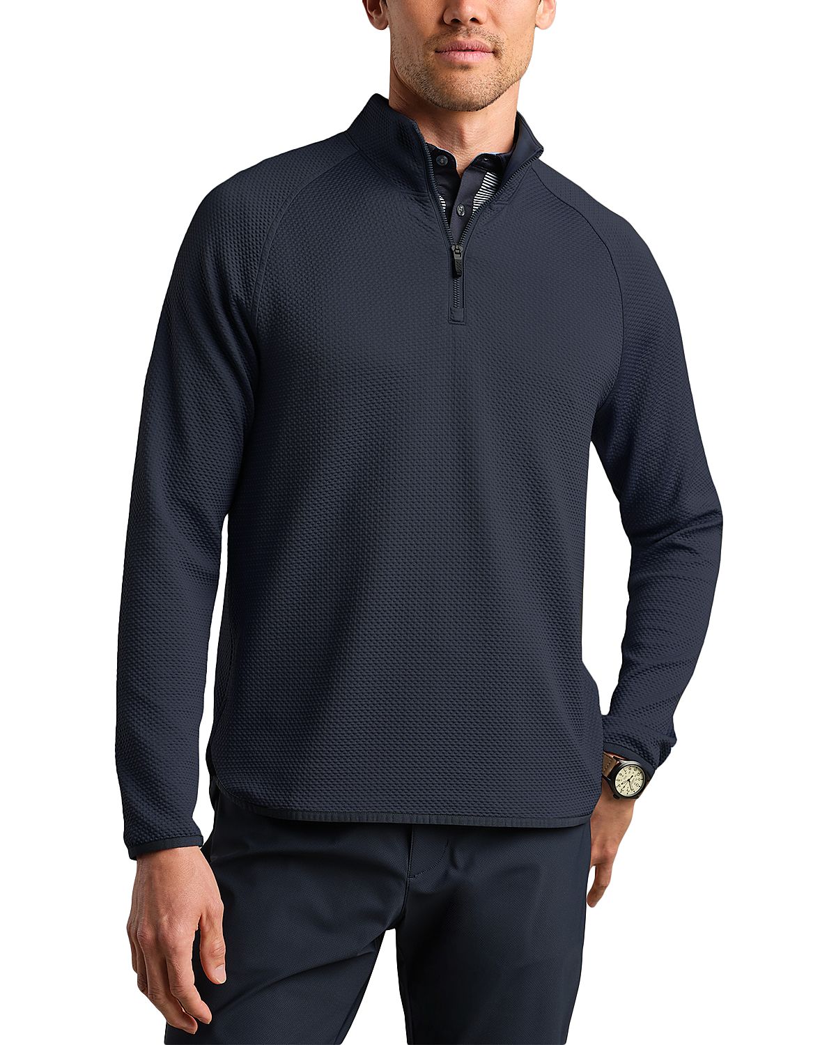 Rhone Founders Textured Quarter-Zip Golf Sweater