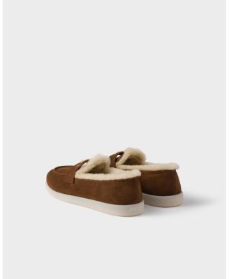 Women's Suede and Shearling Loafers
