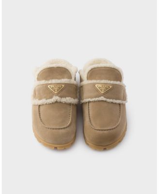 Women's Suede and Shearling Mules