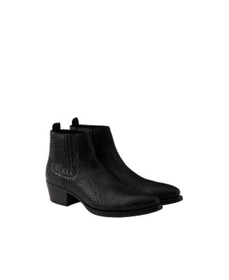  Men's Python Leather Chelsea Boots