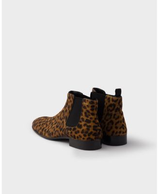  Women's Printed Leather Booties