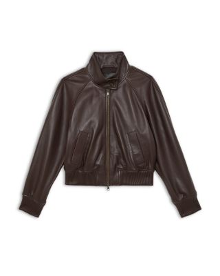 Eloise Cropped Funnel Neck Bomber Jacket