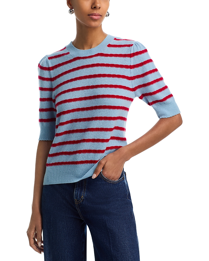 Frame The Striped Pointelle Sweater