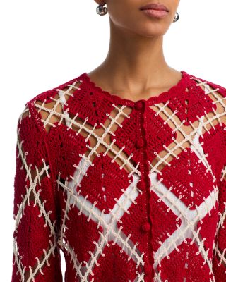 The Crochet Diamond Cardigan Sweater 