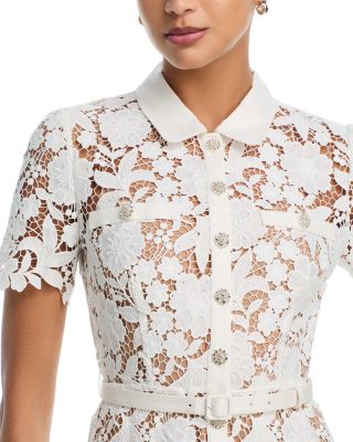 Lace Collared Midi Dress