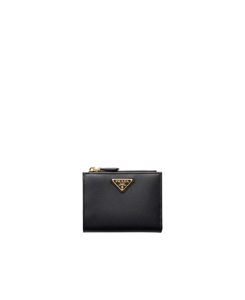 Prada Small Leather Wallet in Black