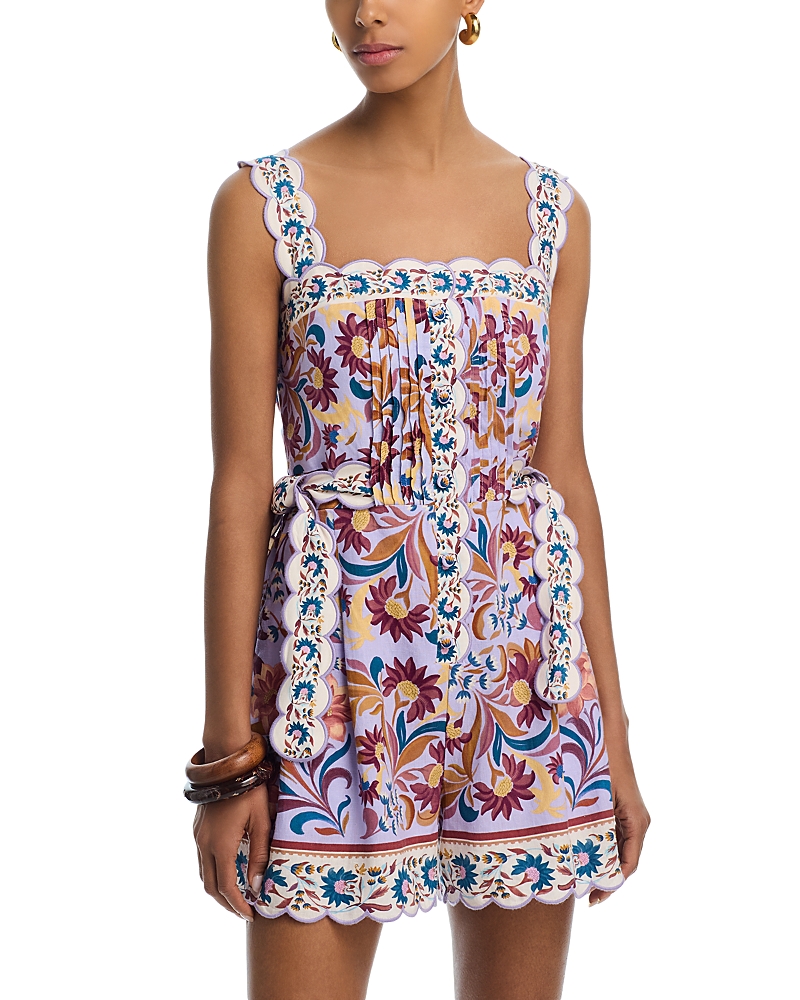 Farm Rio Flower Tiles Lilac Romper