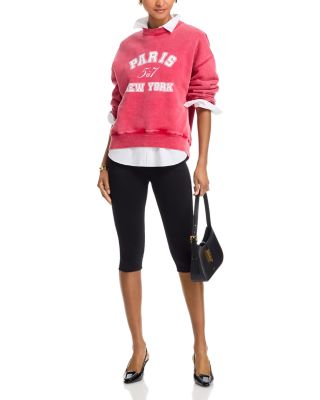 Paris New York Tumble Washed Brandy Pullover Sweatshirt